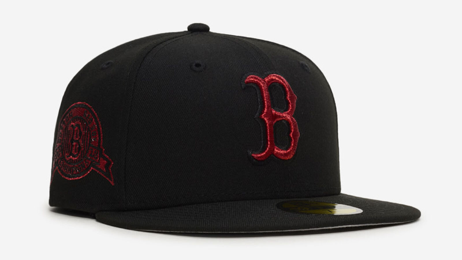 Boston Red Sox New Era Bred Black Red 59Fifty Hat Fitted Cap