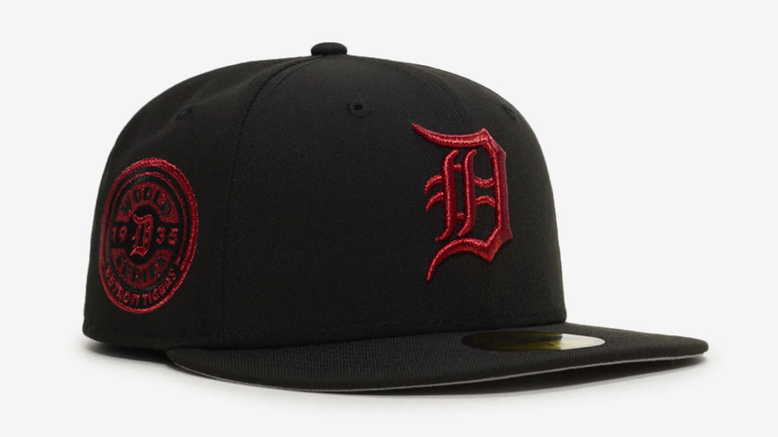 Detroit Tigers New Era Bred Black Red 59Fifty Hat Fitted Cap