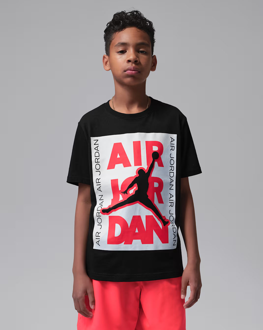 Jordan Big Kids' City T-Shirt Black Infrared 23