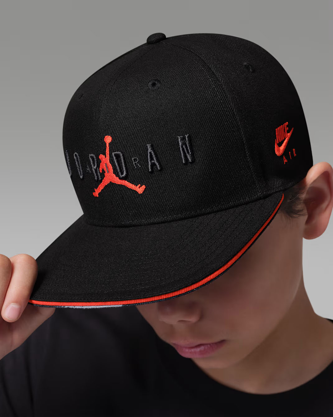 Jordan Big Kids Retro 6 Black Infrared Pro Snapback Cap 3