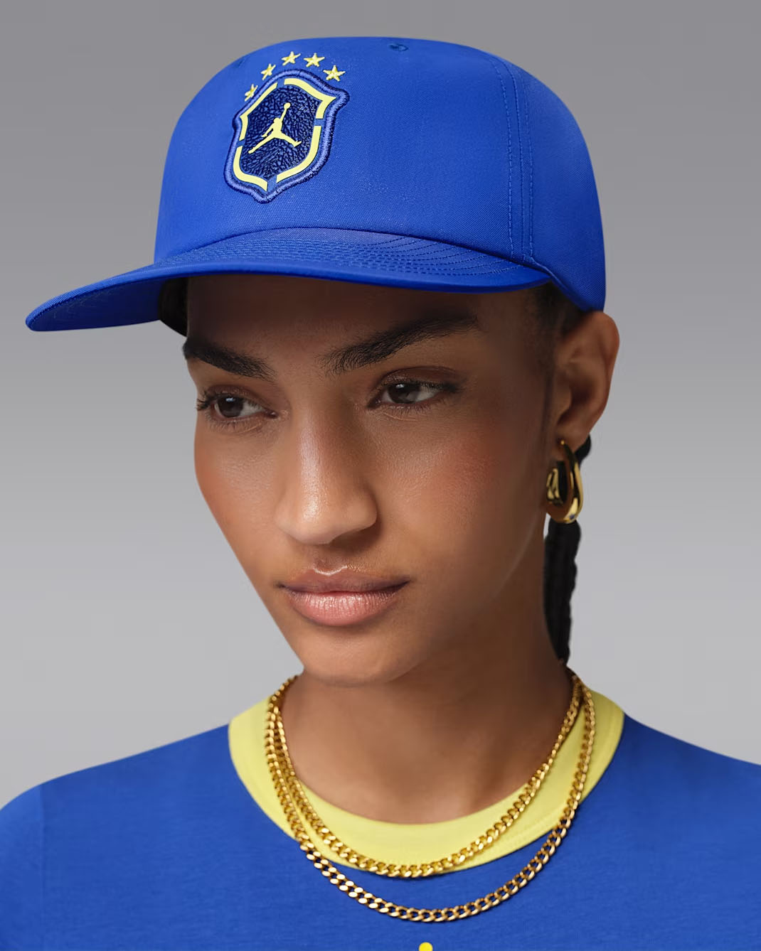 Jordan Brazil Pro Unstructured Flat Bill Hat Royal Blue 1