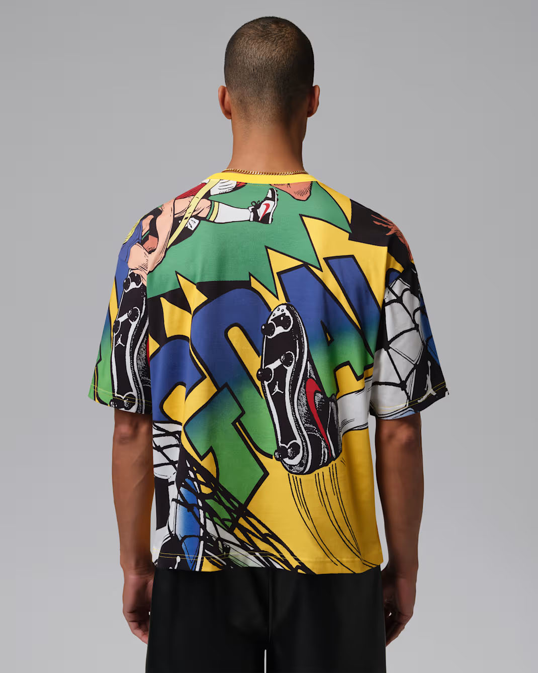 Jordan Brazil Soccer Allover Print Essentials Men's Boxy T-Shirt 2