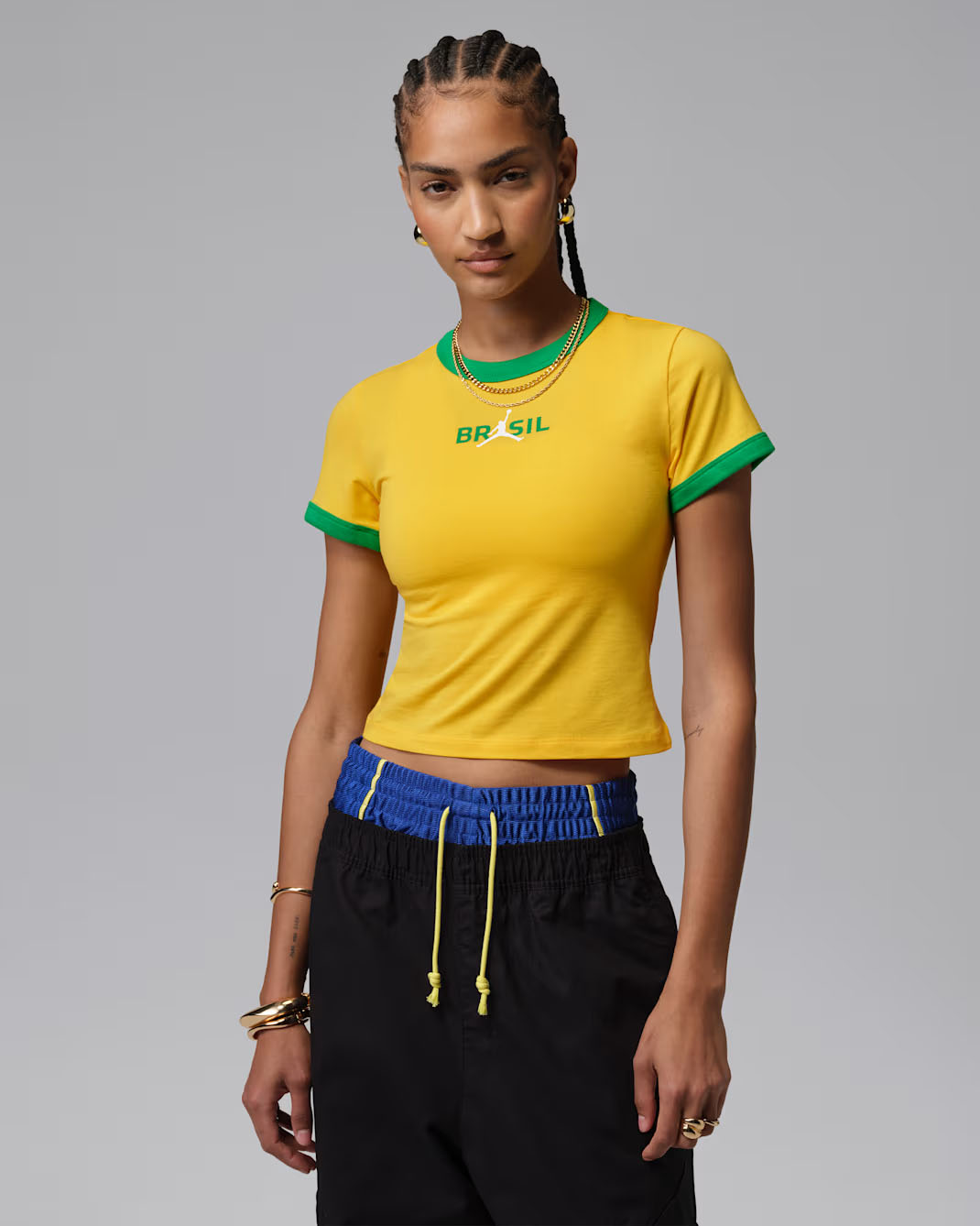 Jordan Brazil Women's Graphic T-Shirt Varsity Maize Yellow Green