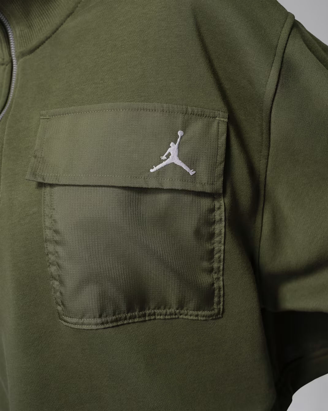 Jordan Brooklyn Fleece Women's 1:4-Zip Hike Mike Top Cargo Khaki Green 2
