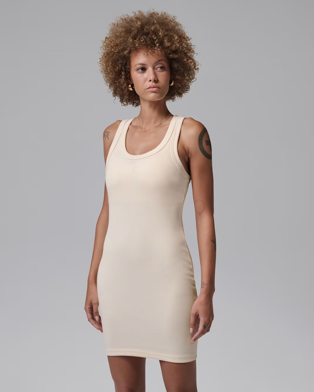 Jordan Brooklyn Women's Tank Dress Pale Ivory 1