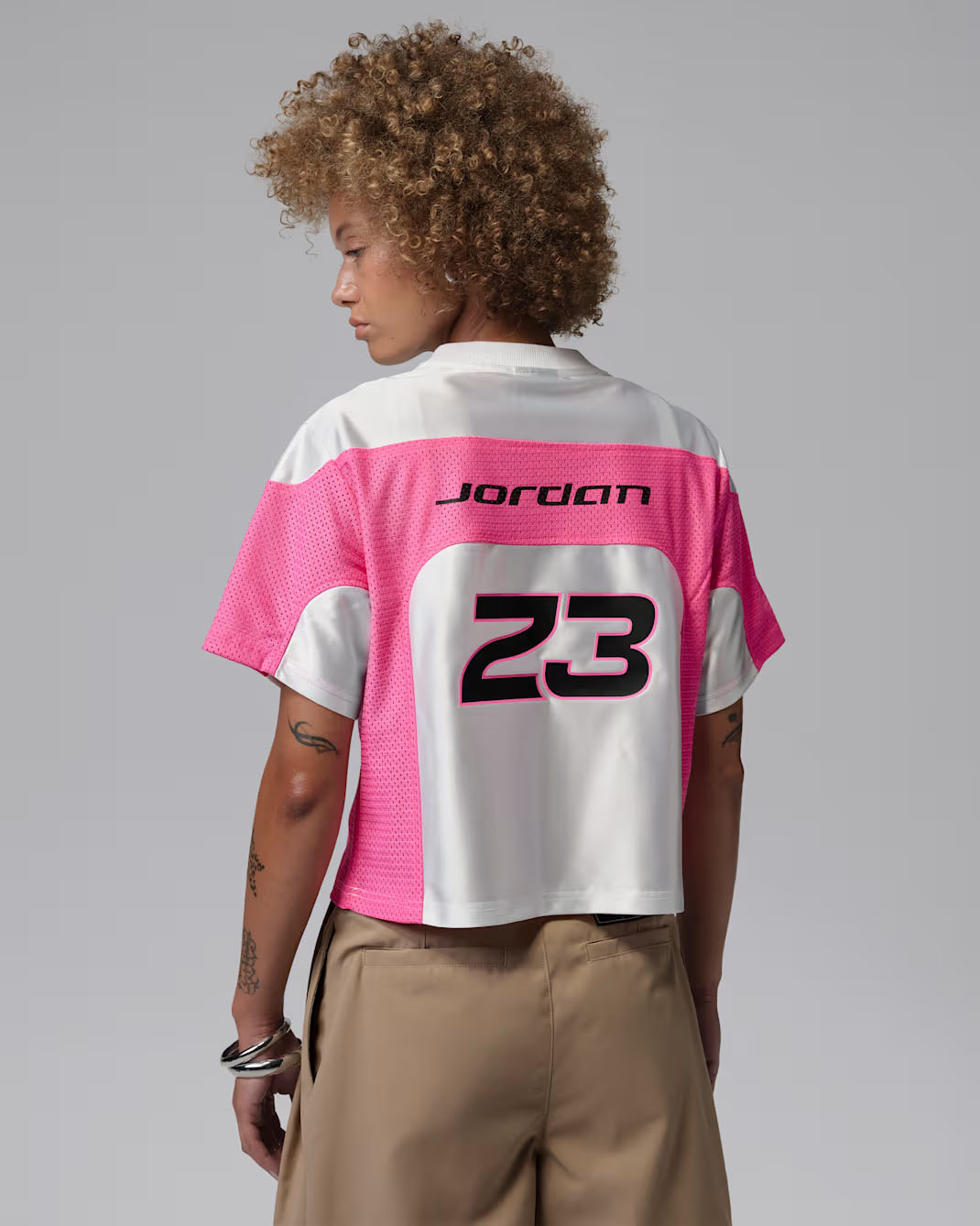 Jordan Flight Women's Jersey White Pinksicle Black 2