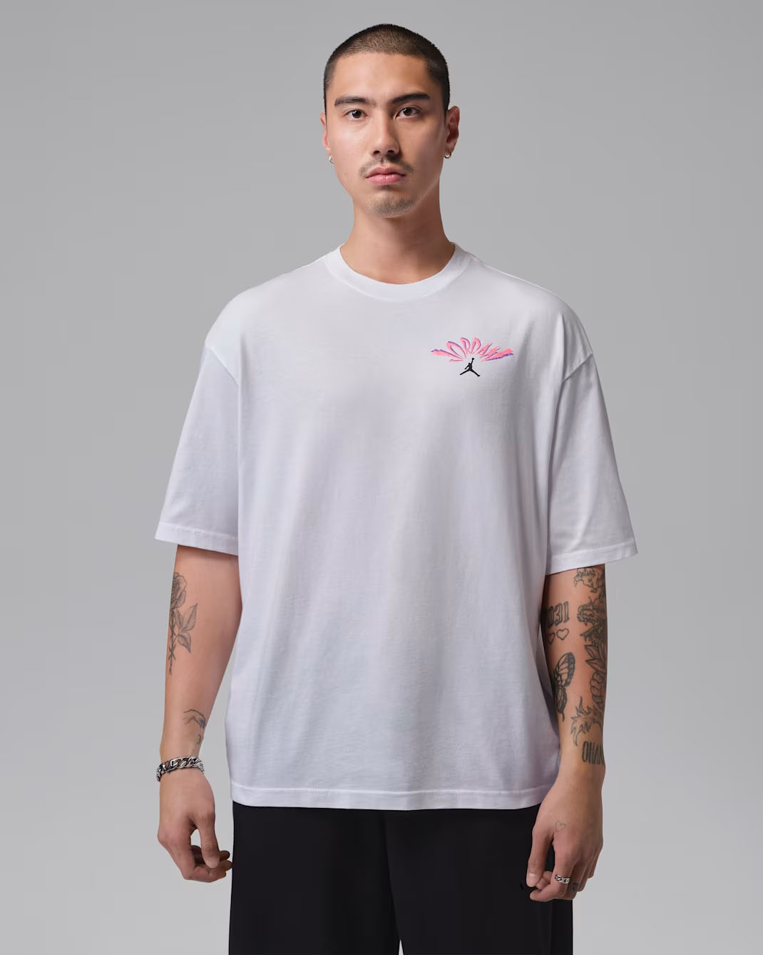 Jordan Flight World Tour Festival Men's Graphic T-Shirt White Pink 1