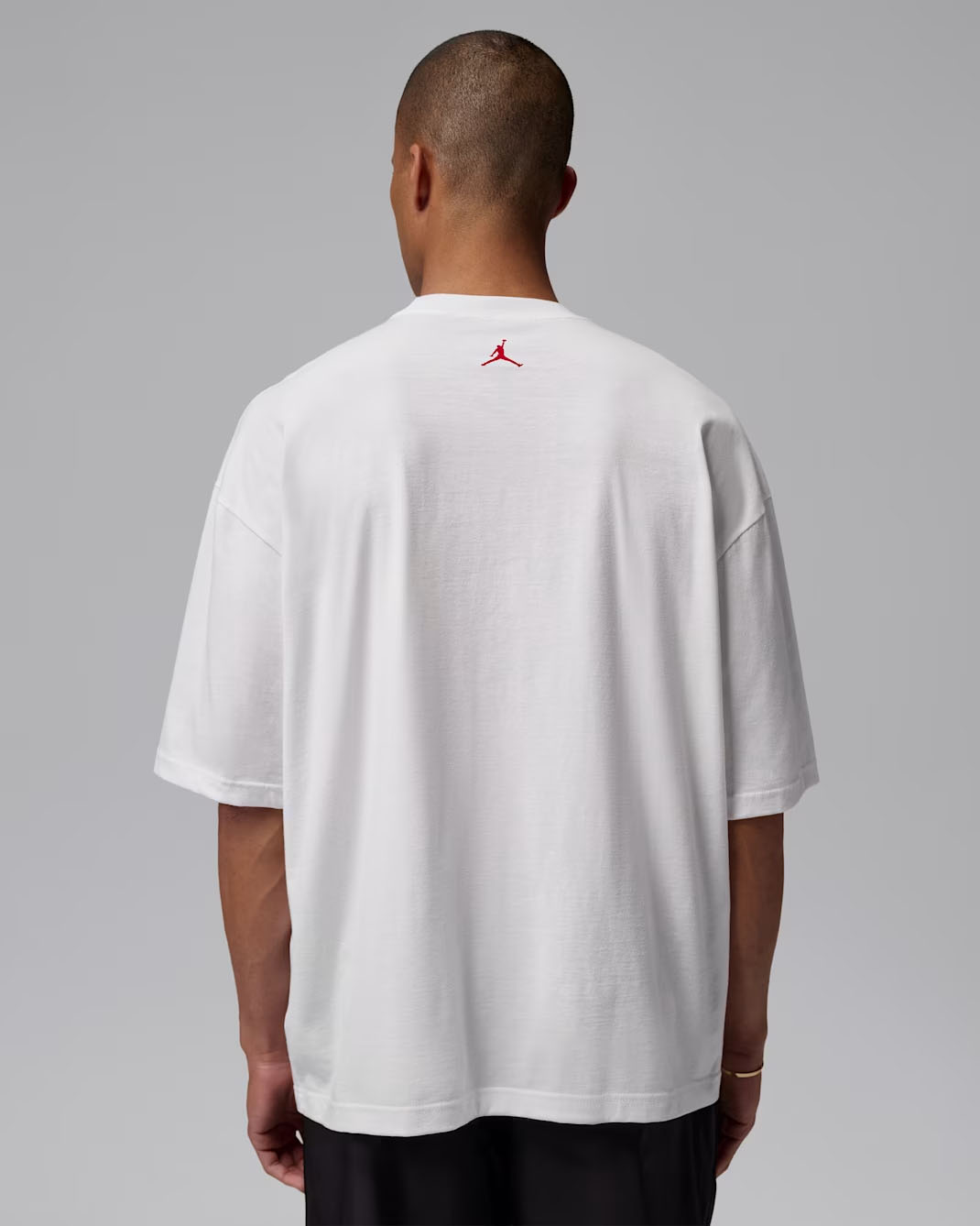 Jordan Men's Oversized Graphic T-Shirt White Black Red 2