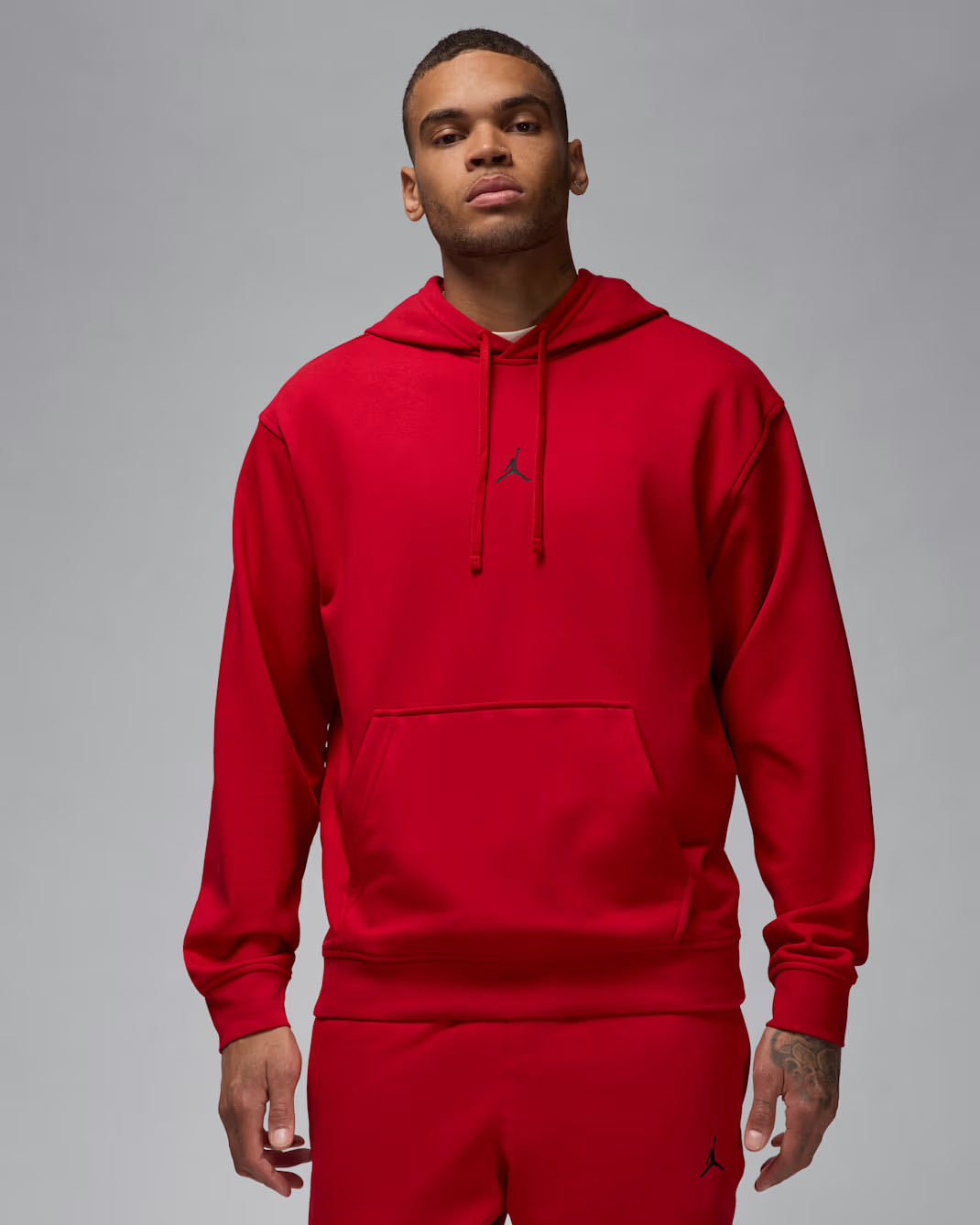 Jordan Sport Crossover Men's Dri-FIT Pullover Hoodie Gym Red Black