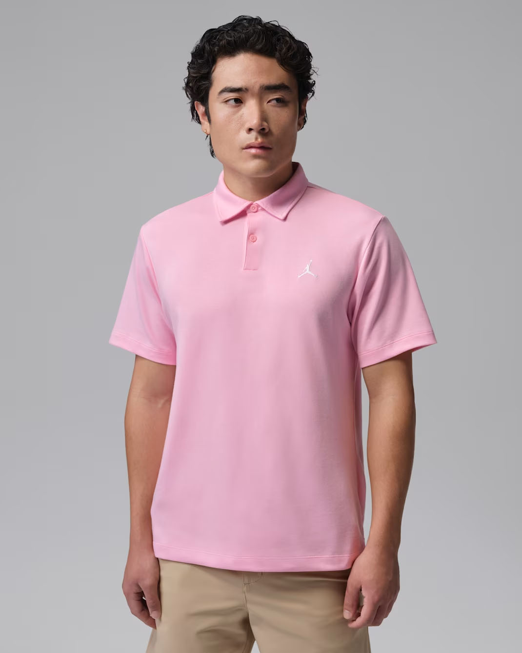 Jordan Sport Men's Dri-FIT Golf Polo Pink 1