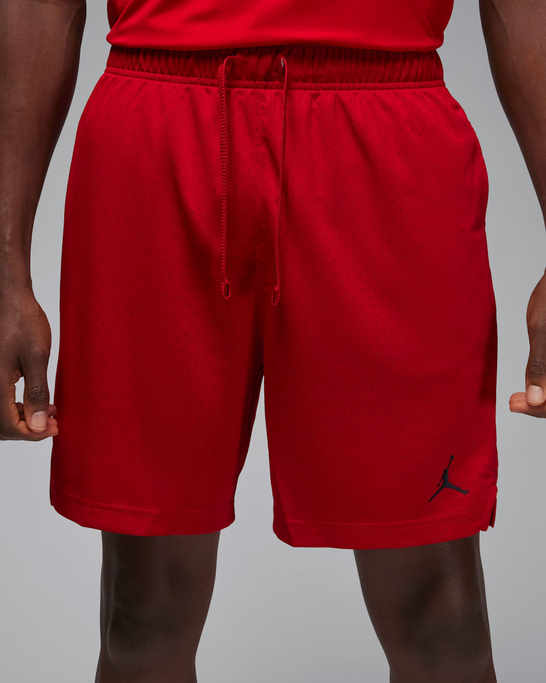 Jordan Sport Men's Dri-FIT Mesh Shorts Gym Red Black