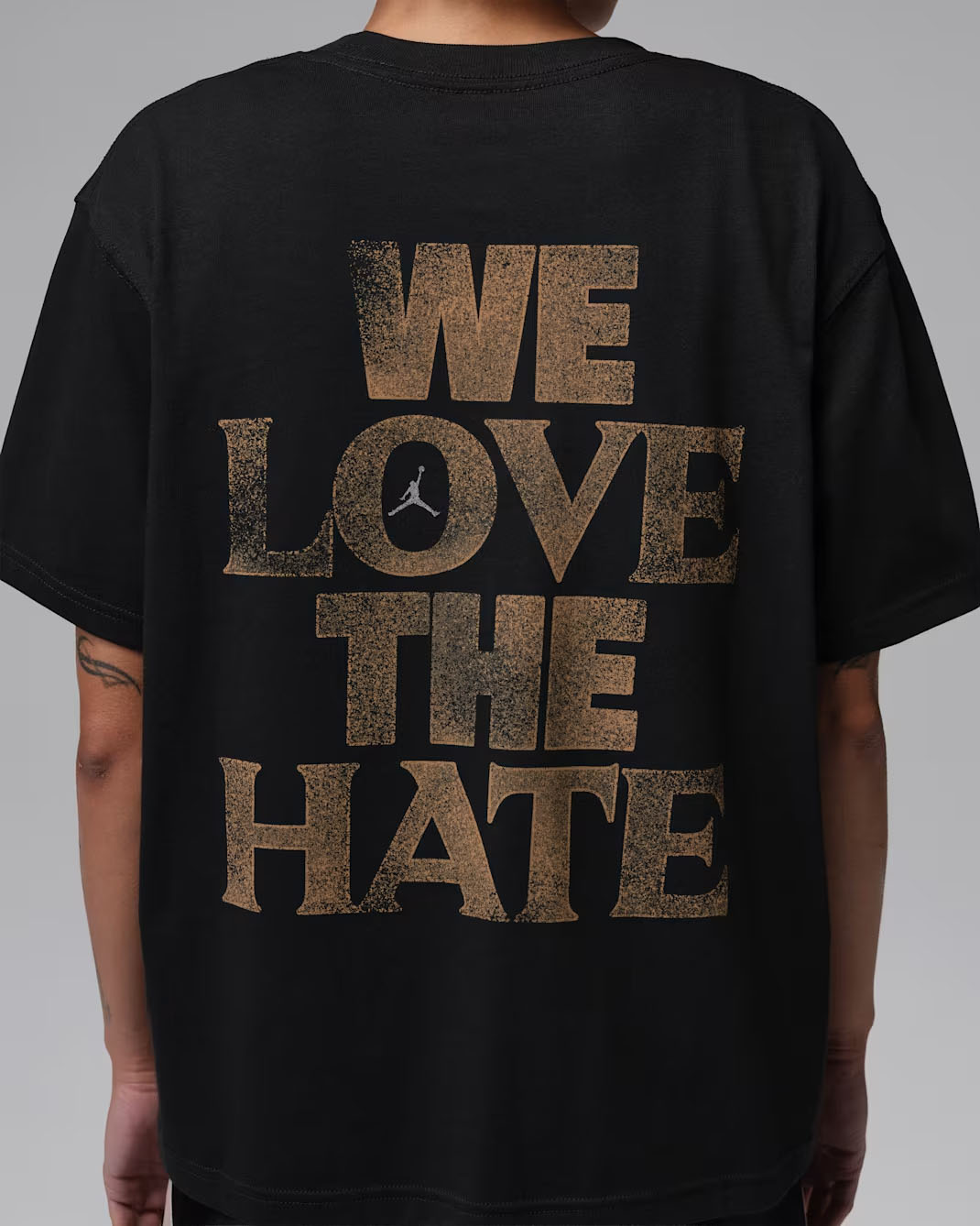 Jordan Sport Women's Graphic T Shirt Black Metallic Gold 4