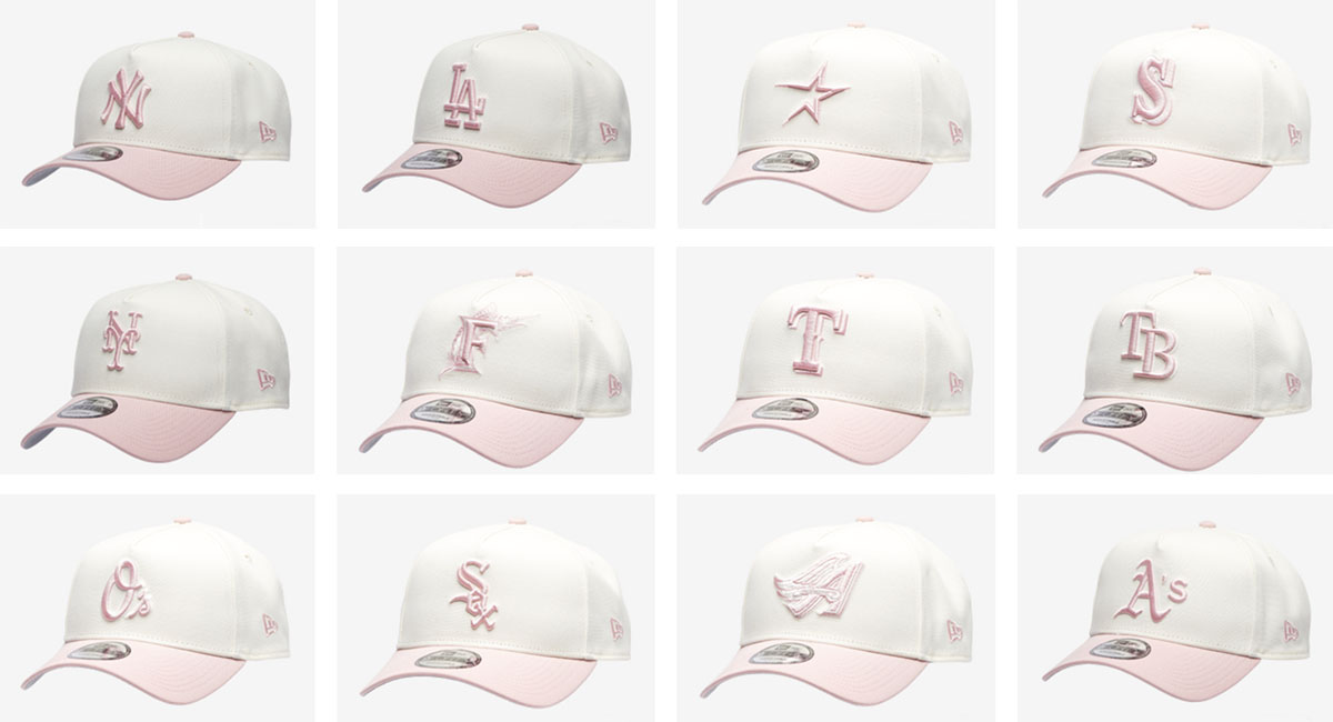 New Era 9FORTY A Frame Chrome Pink Snapback Hats