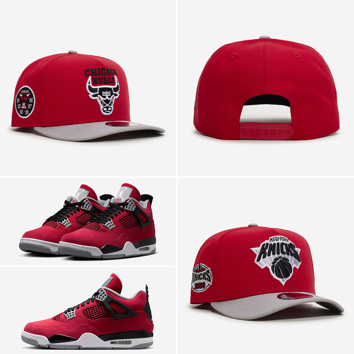 New Era Jordan 4 Toro Bravo 9FIFTY A Frame Snapback Hats to Match Sneakers