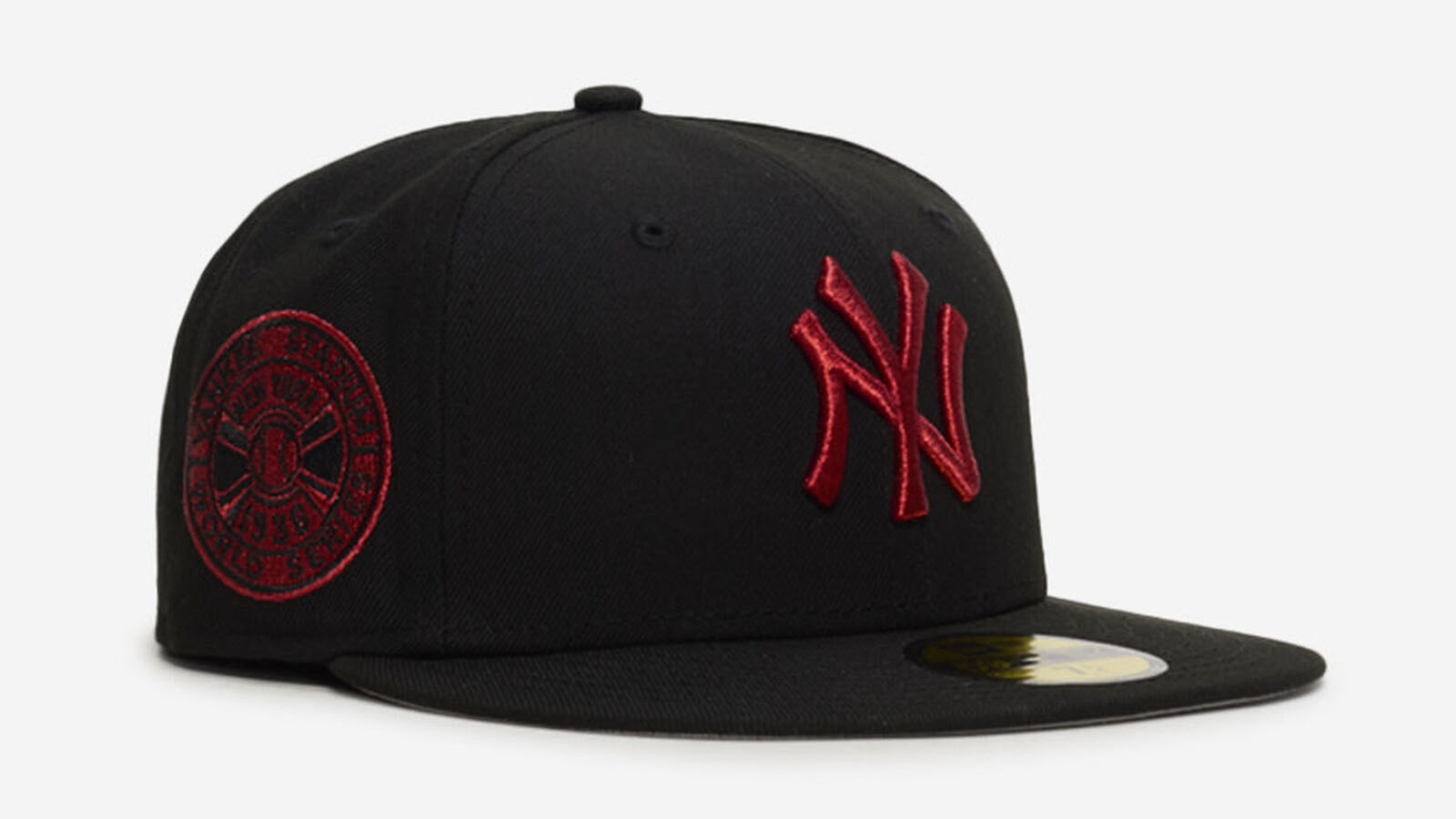 New York Yankees New Era Bred Black Red 59Fifty Hat Fitted Cap