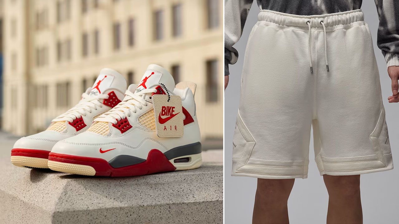 Nigel Sylvester Air Jordan 4 Brick After Brick x Jordan Flight Fleece Men's Diamond Shorts to Match