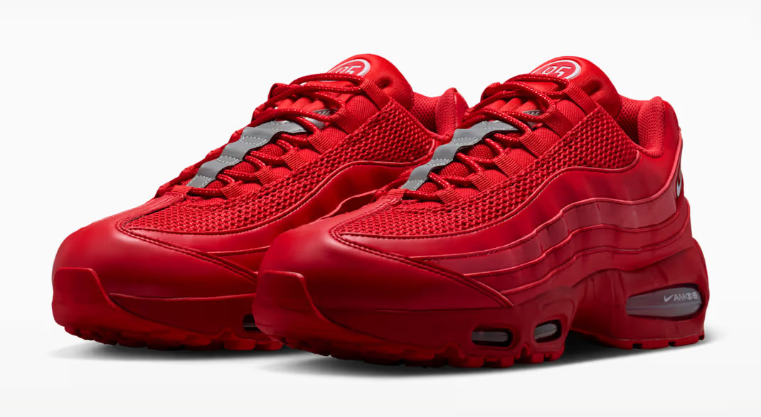 Nik Air Max 95 Big Bubble University Red Mens Shoes 1