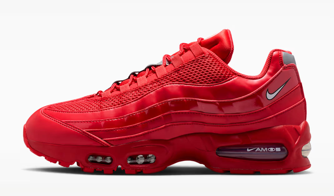 Nik Air Max 95 Big Bubble University Red Mens Shoes 2