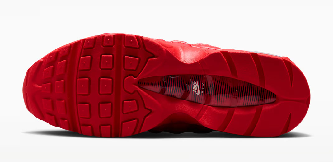 Nik Air Max 95 Big Bubble University Red Mens Shoes 6