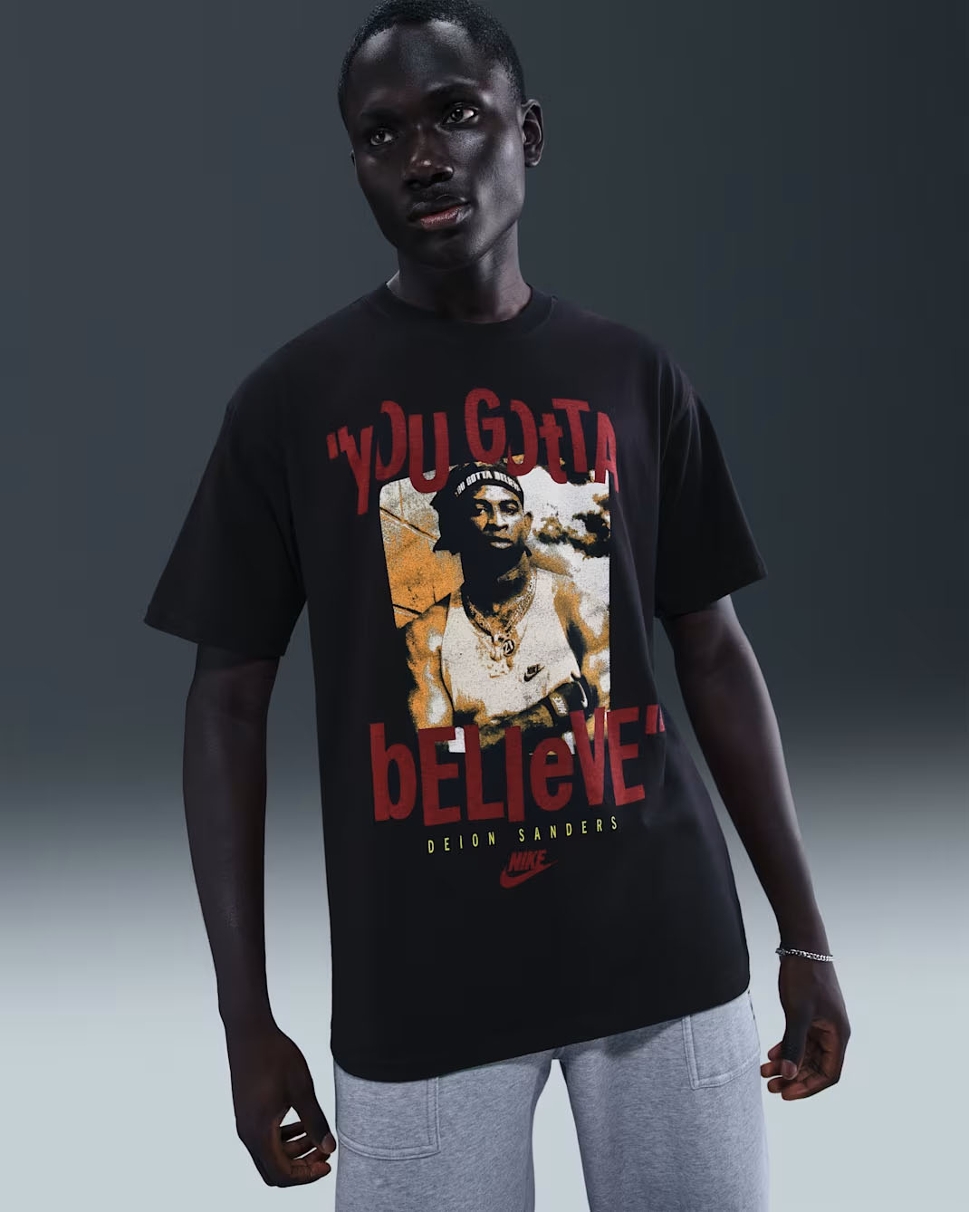 Nike Air DT Max 96 Low Black White Deion Sanders Black T-Shirt