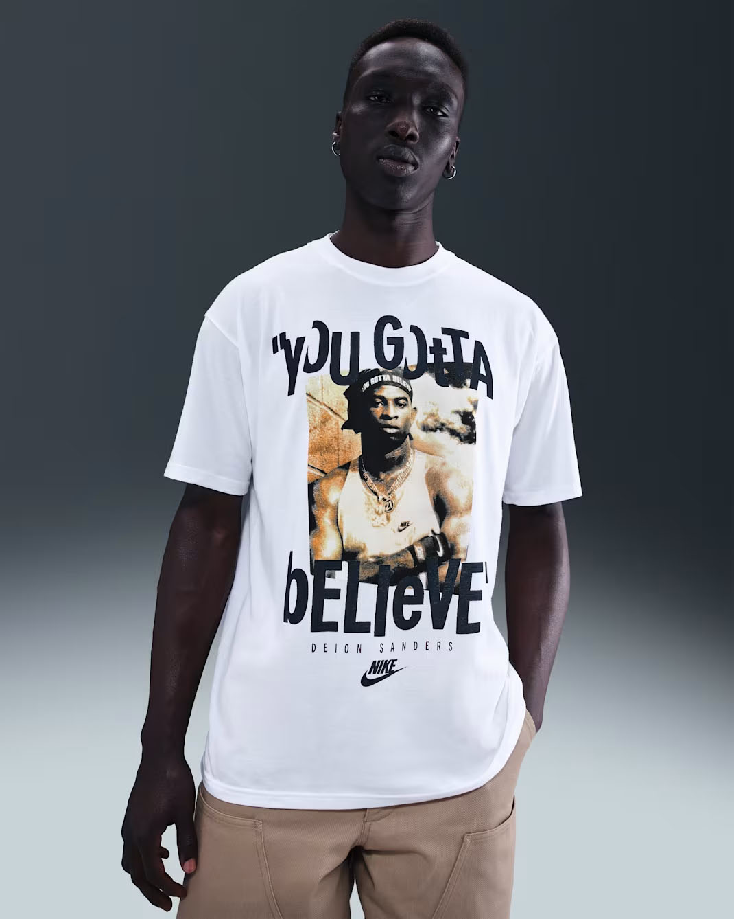 Nike Air DT Max 96 Low Black White Deion Sanders White T-Shirt