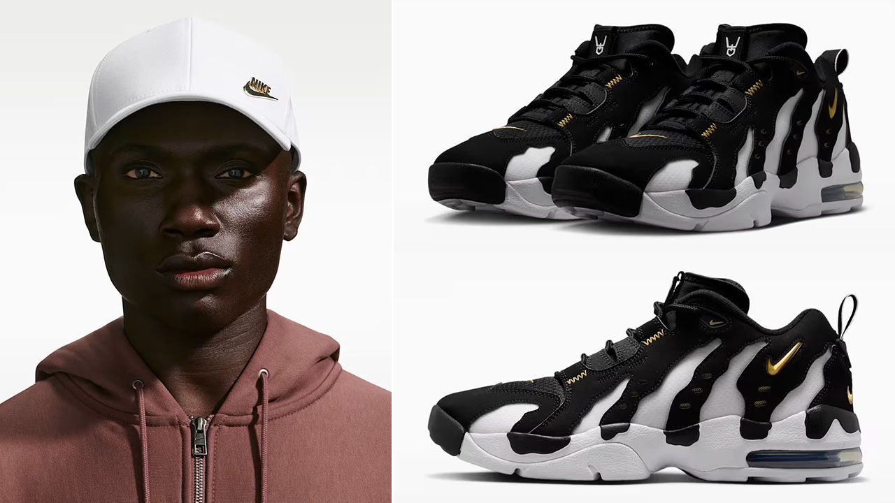 Nike Air DT Max 96 Low Black White x Nike Dri-FIT Club Structured Metal Logo Cap to Match Sneakers