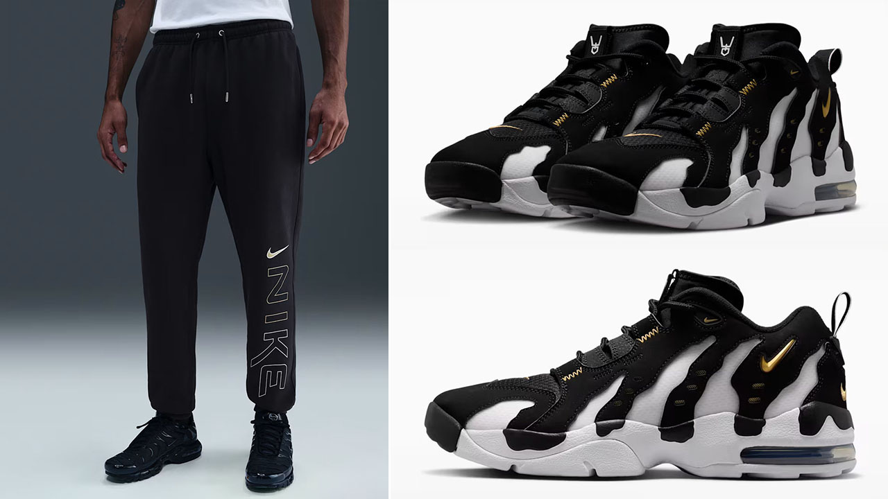 Nike Air DT Max 96 Low Black White x Nike Sportswear Club Men’s Fleece Joggers to Match Sneakers