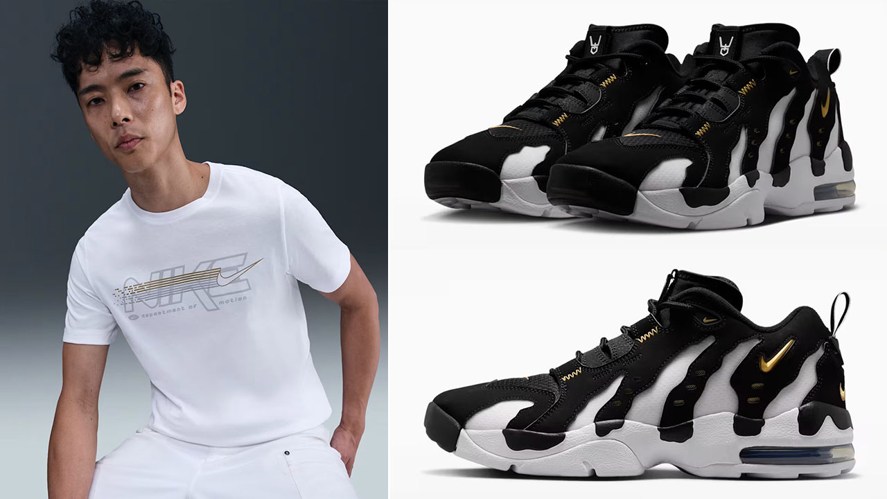 Nike Air DT Max 96 Low Black White x Nike Sportswear Men’s Graphic T-Shirt to Match Sneakers
