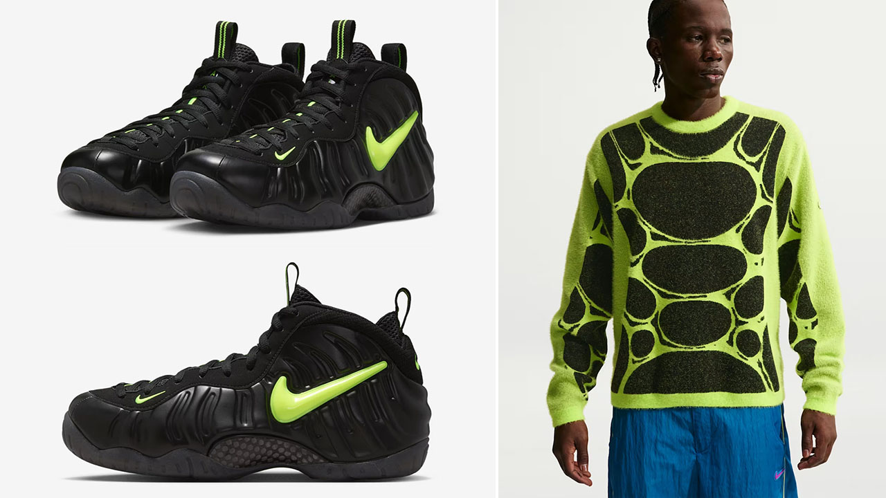 Nike Air Foamposite Pro Voltage 2026 x Nike Project FROG Men's Jelly Cage Sweater to Match Sneakers