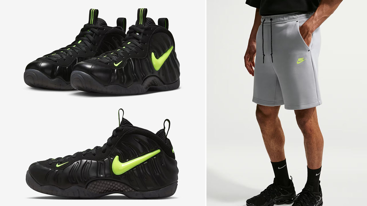 Nike Air Foamposite Pro Voltage 2026 x Nike Tech Fleece Shorts to Match Sneakers