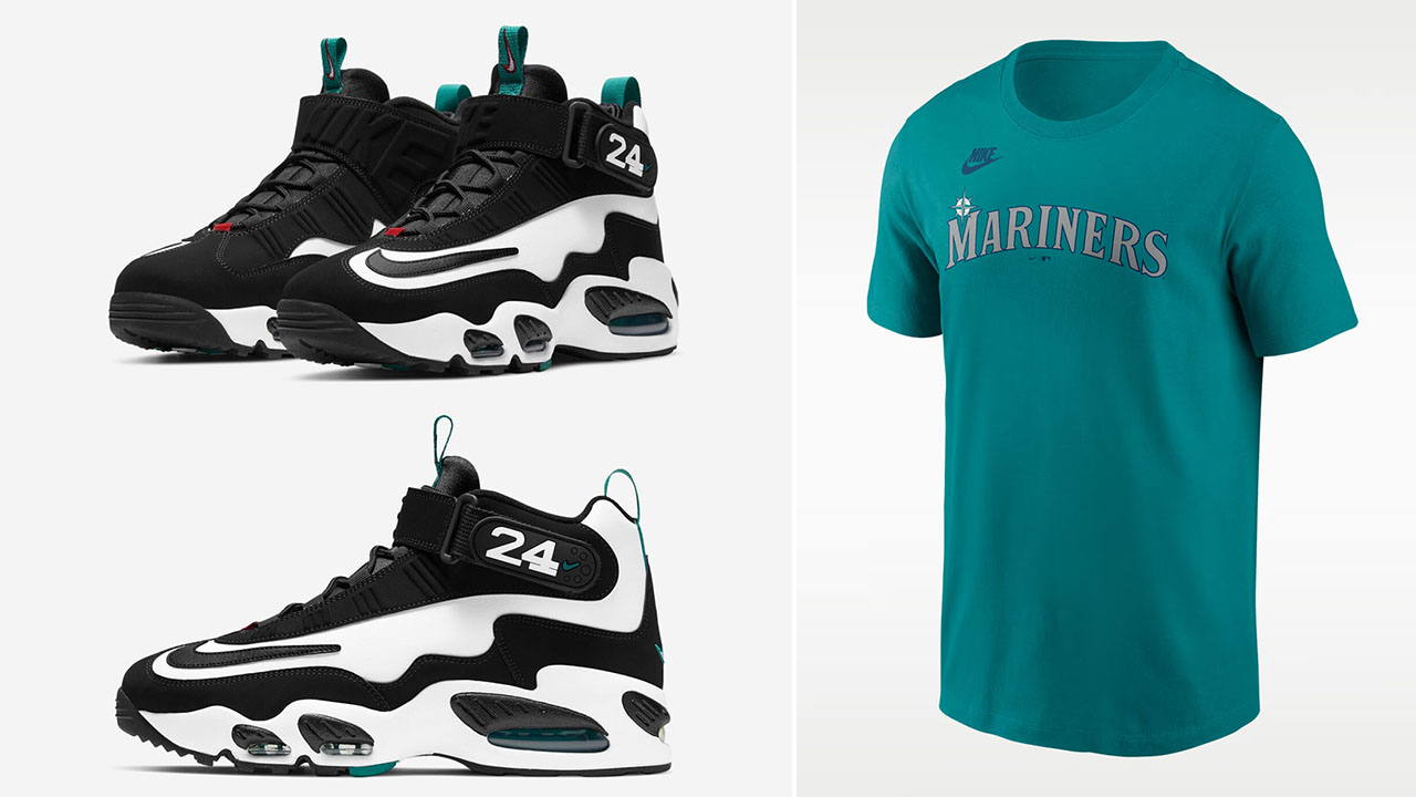 Nike Air Griffey Max 1 Freshwater 2026 Ken Griffey Jr Seattle Mariners T-Shirt to Match Sneakers