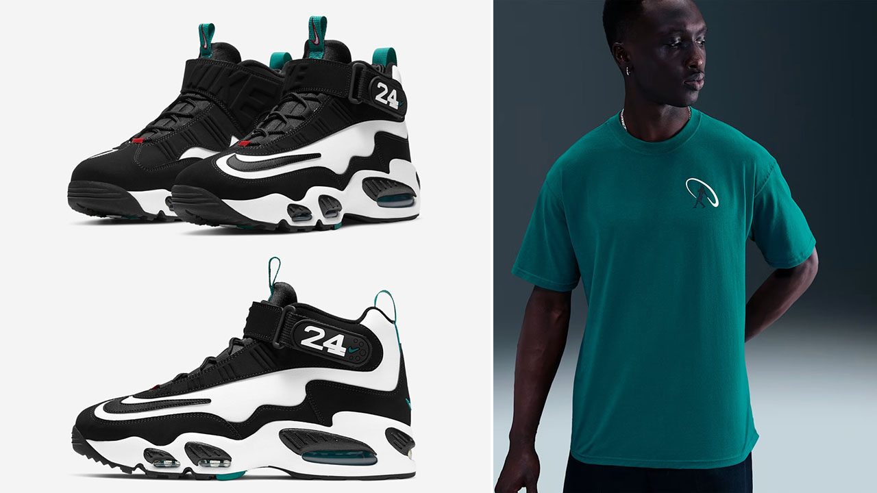 Nike Air Griffey Max 1 Freshwater 2026 Ken Griffey Jr Swingman T-Shirt to Match Sneakers