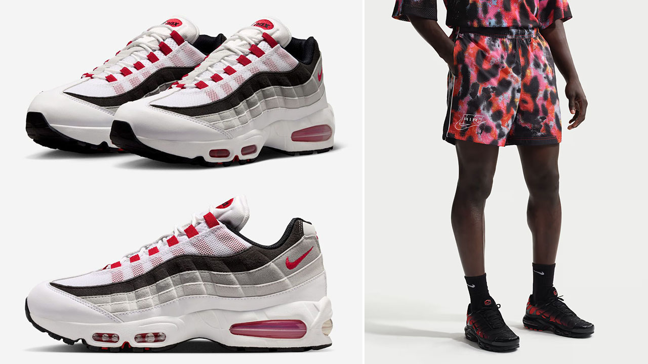 Nike Air Max 95 Big Bubble OG Comet Red 2026 x Nike Air Men's Woven Shorts to Match Sneakers