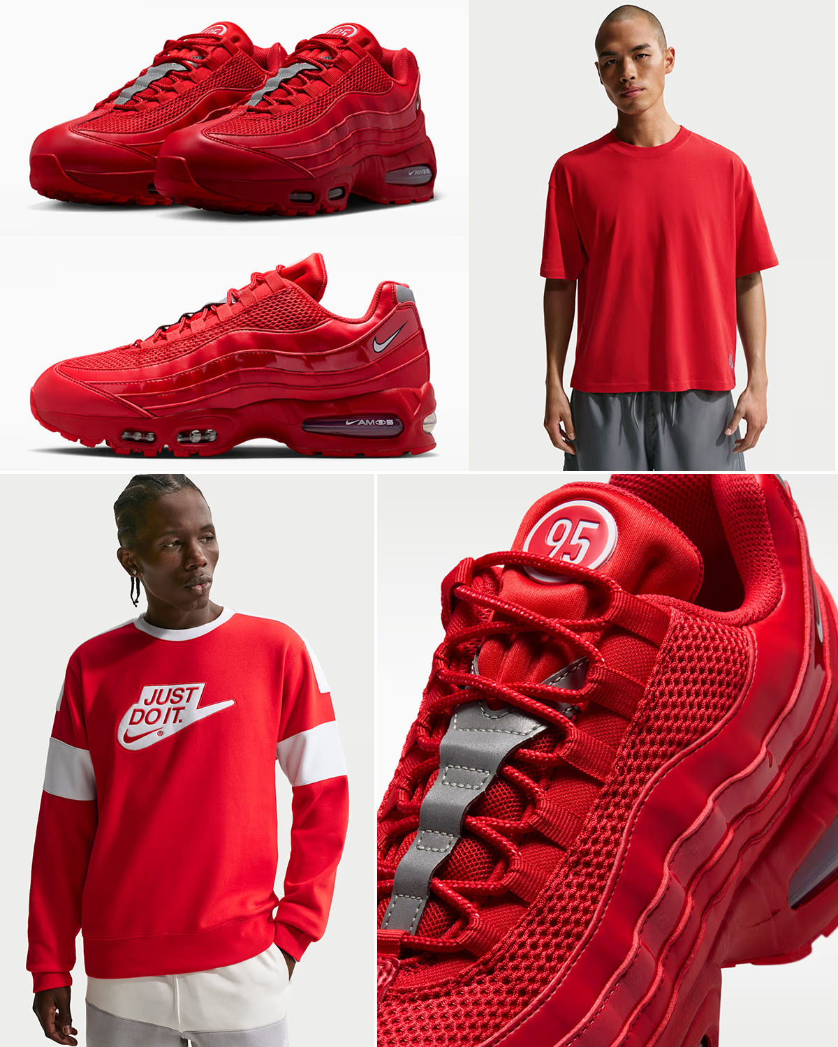 Nike Air Max 95 Big Bubble University Red Outfits to Match Sneaker Fits