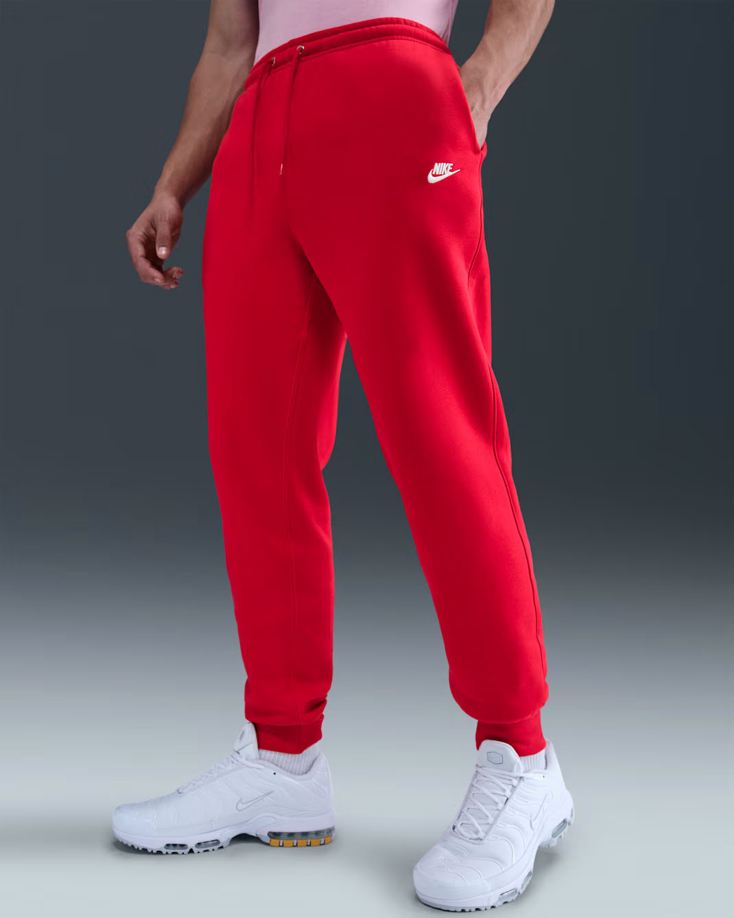 Nike Club Men's Joggers University Red White