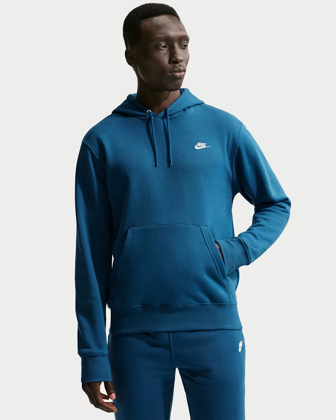Nike Club Men's Pullover Fleece Hoodie Court Blue