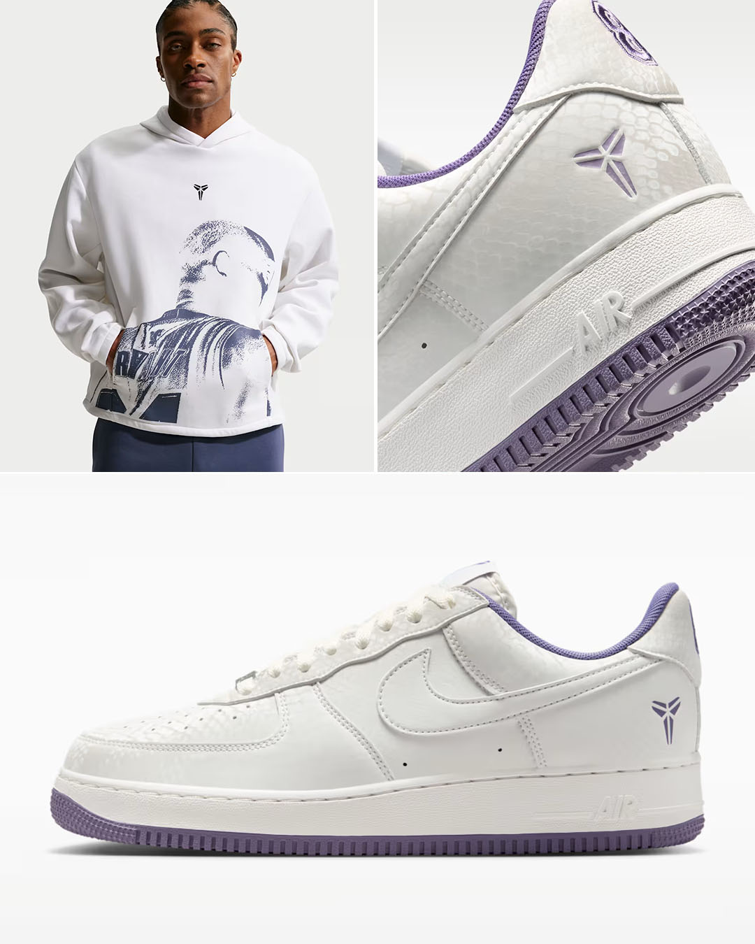 Nike Kobe Air Force 1 Low Daybreak Sneakers and Hoodie Outfit