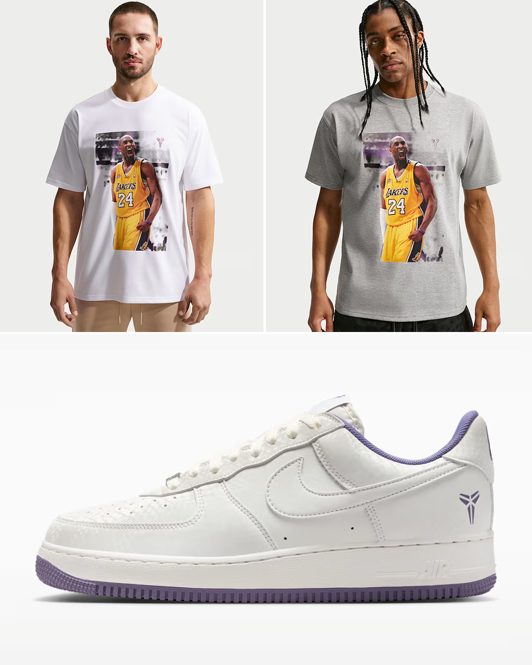 Nike Kobe Air Force 1 Low Daybreak Sneakers and Shirt Outfit
