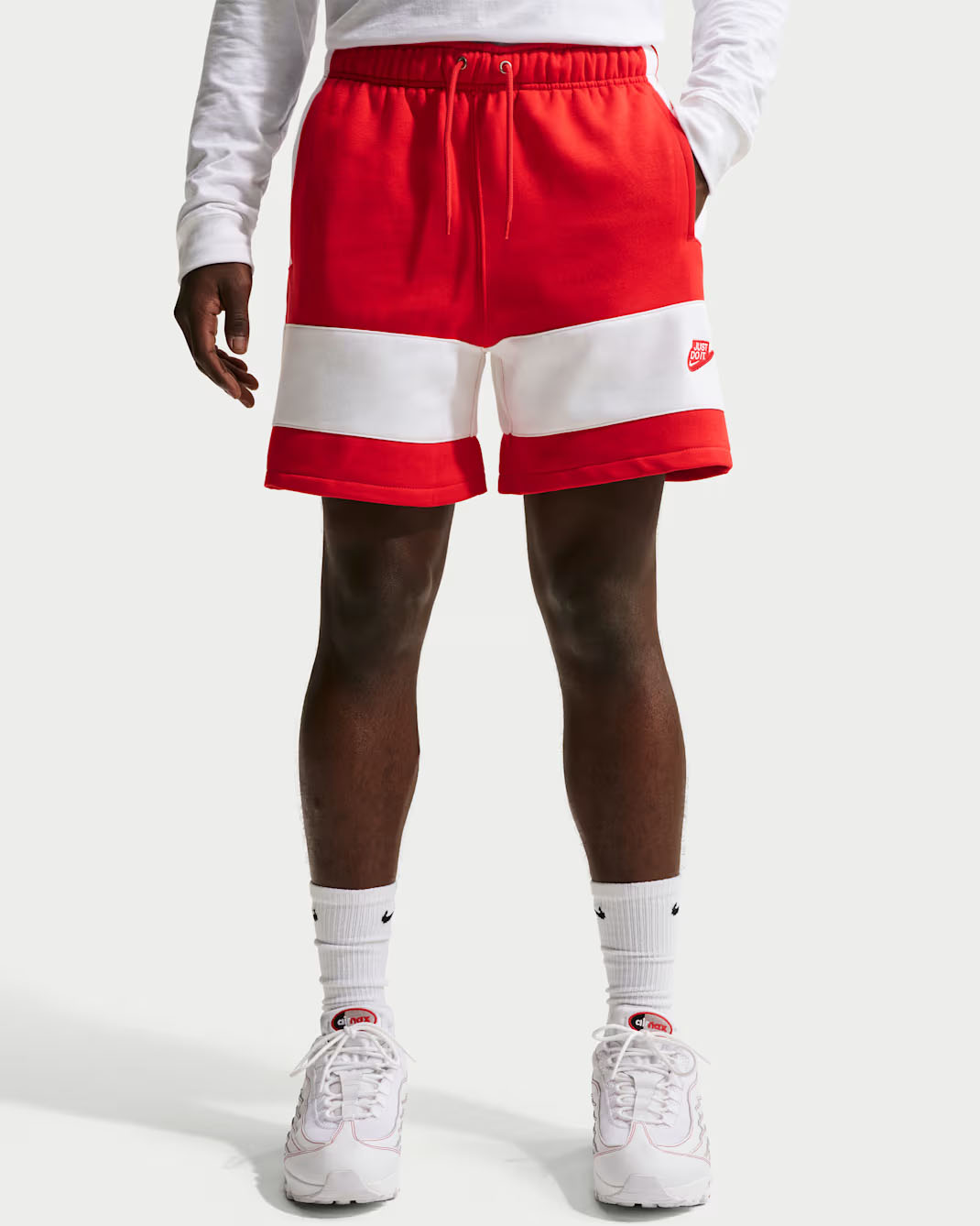 Nike Sportswear Club Men's Fleece Shorts University Red White 1