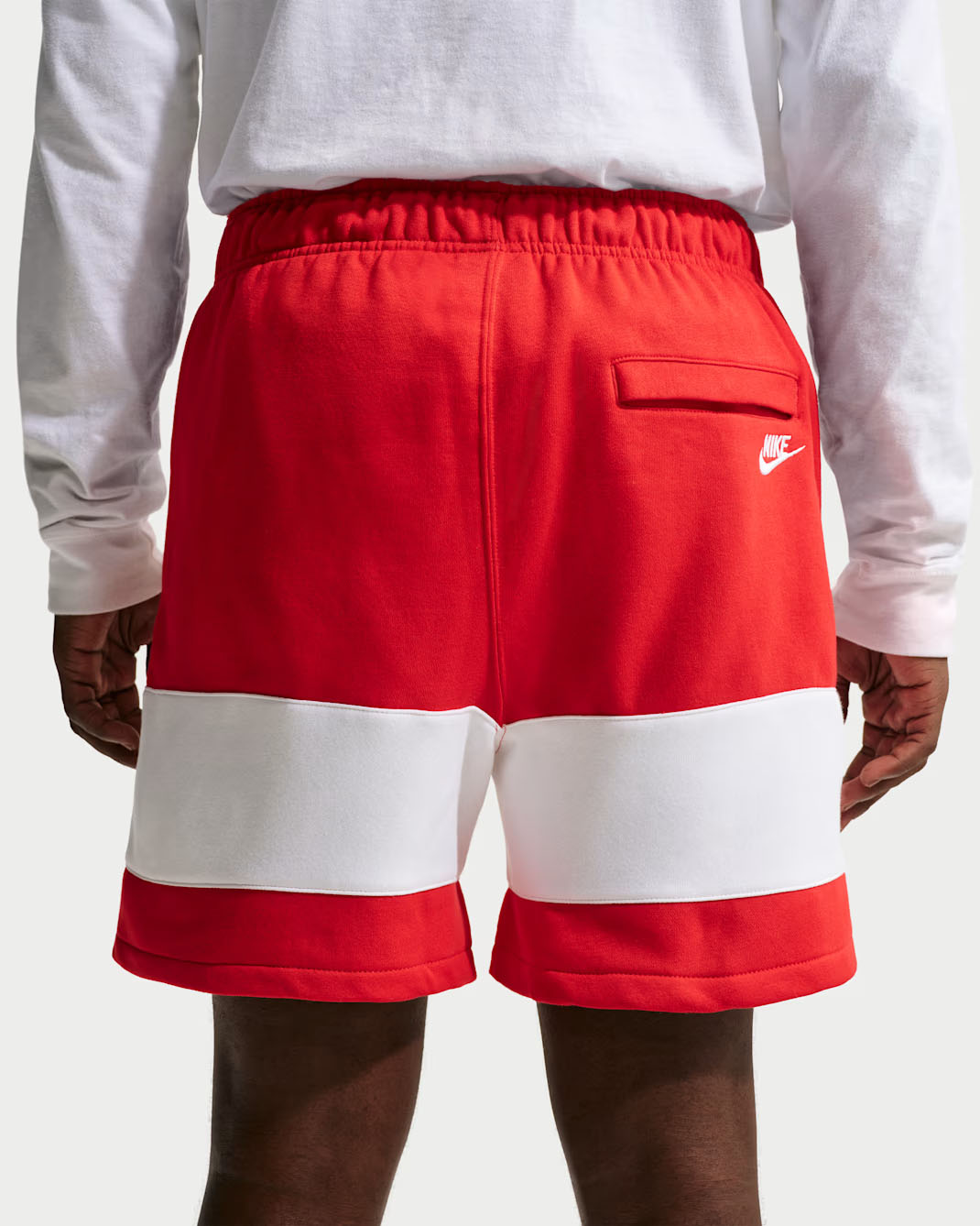 Nike Sportswear Club Men's Fleece Shorts University Red White 2