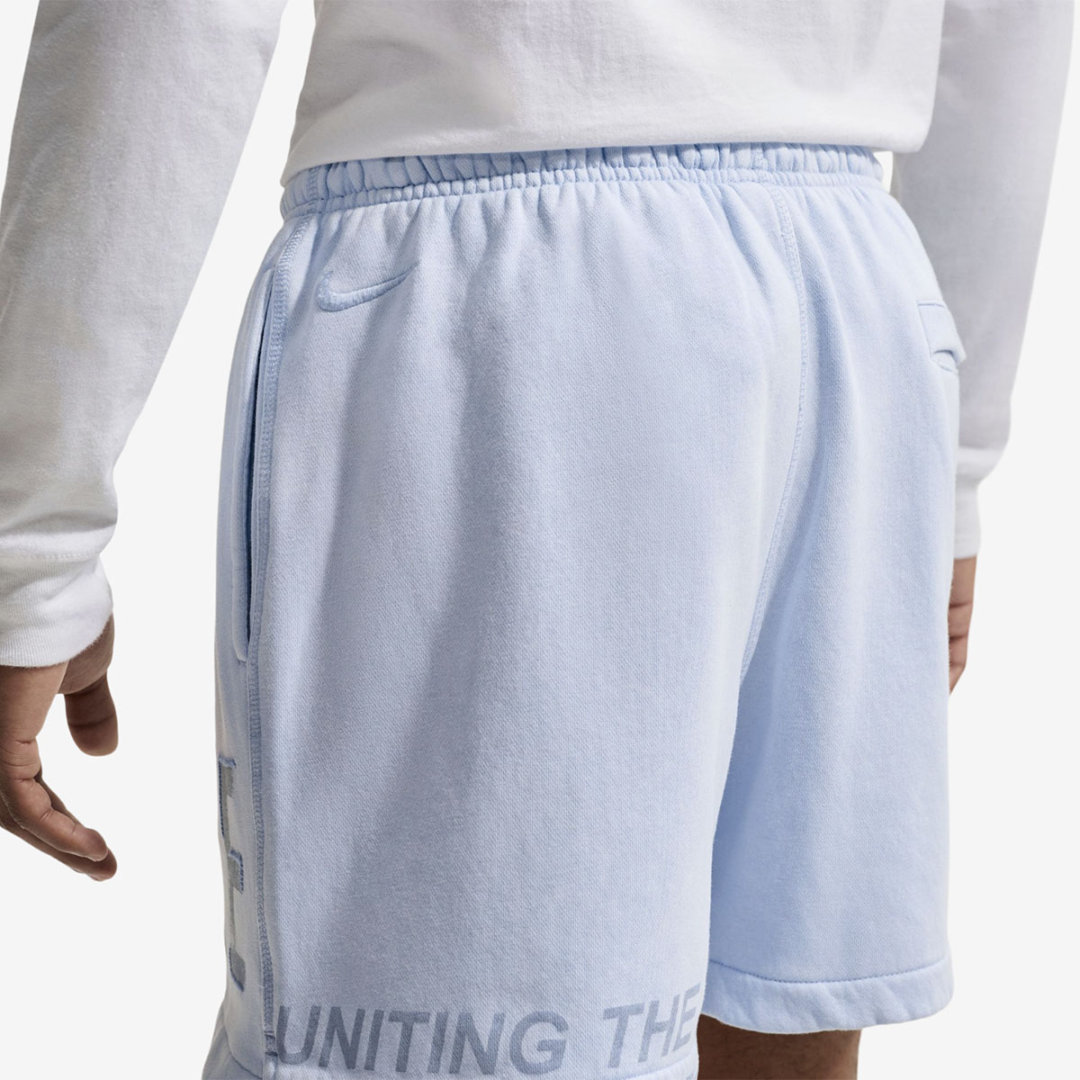 Nike Swoosh World Men's Shorts Hydrogen Blue Back View