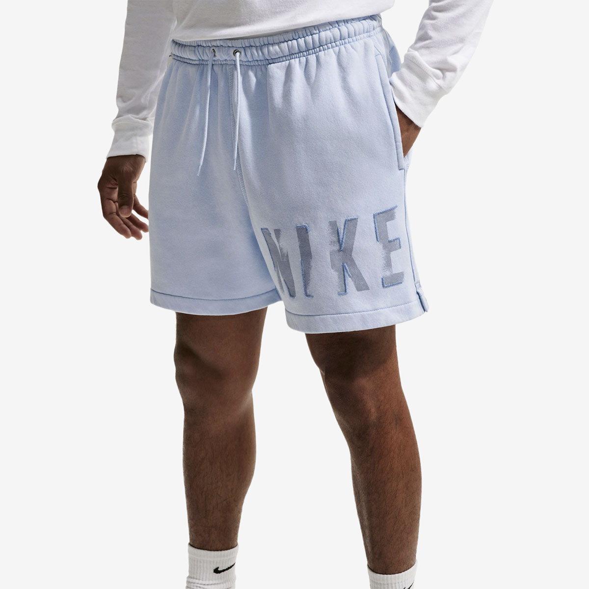 Nike Swoosh World Men's Shorts Hydrogen Blue Front View