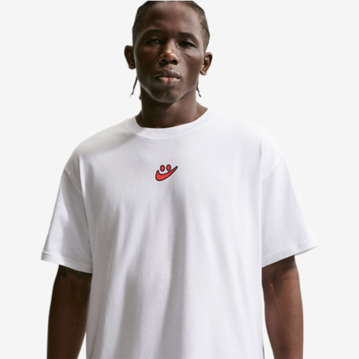 Nike Swoosh World Men's White T-Shirt Front View