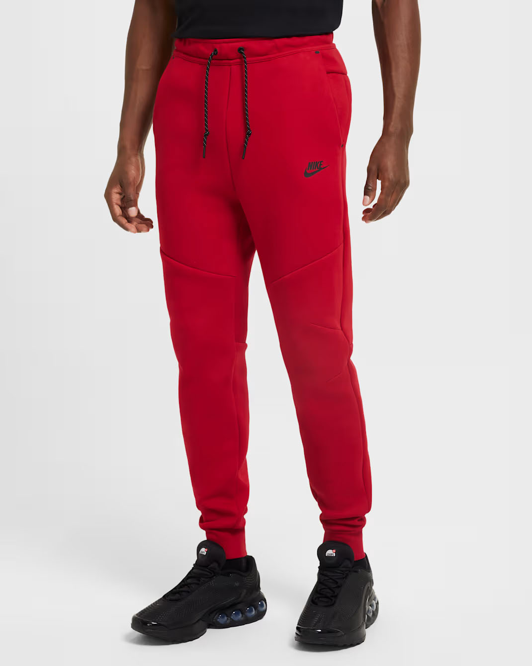 Nike Tech Men's Fleece Joggers Gym Red Black
