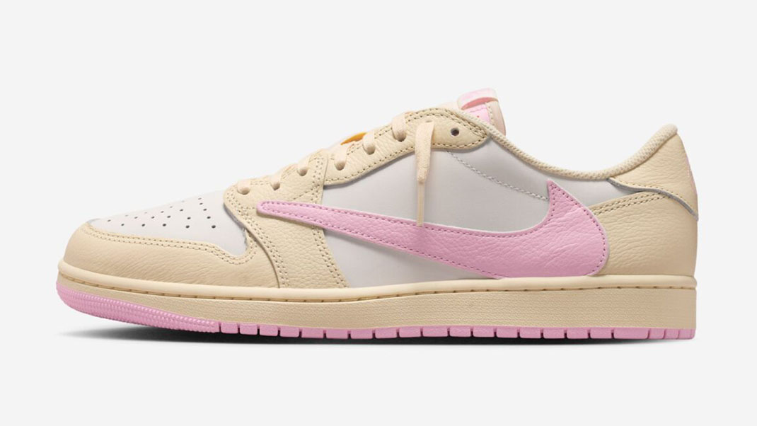 Travis Scott x Air Jordan 1 Low OG Shy Pink IQ7604-100 Official Image