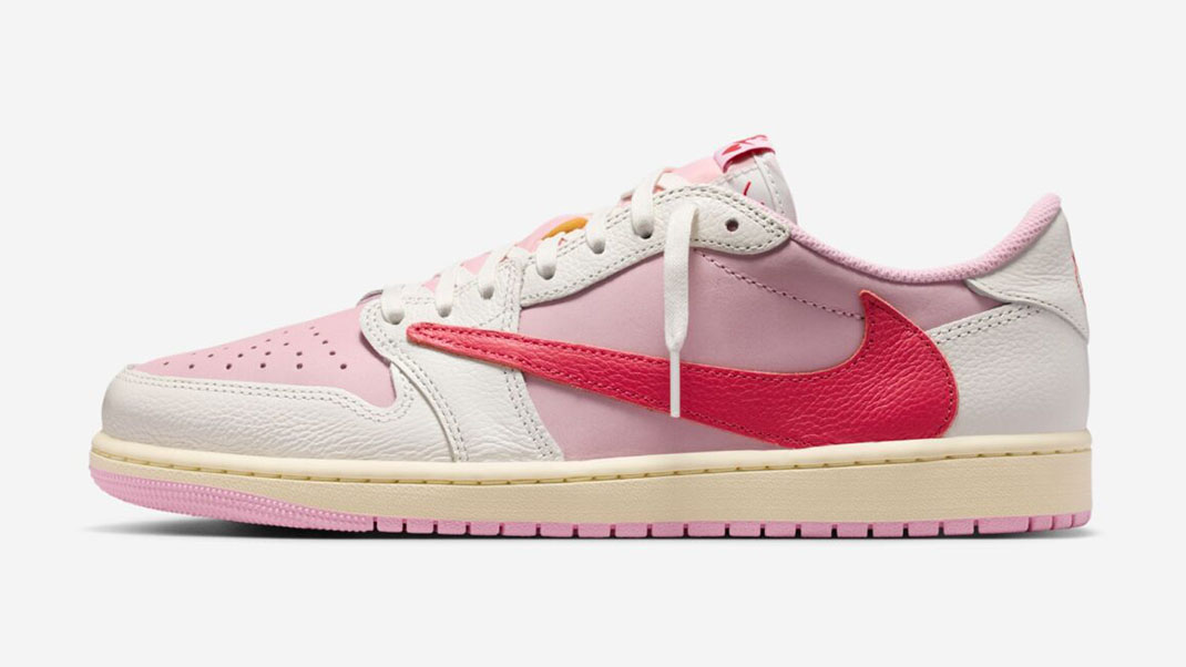 Travis Scott x Air Jordan 1 Low OG Tropical Pink IQ7604-101 Official Image