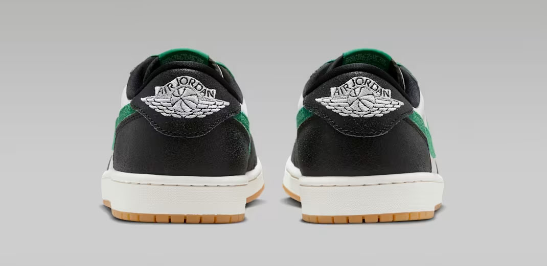 Air Jordan 1 Low OG Phantom Pine Green Back Heel View
