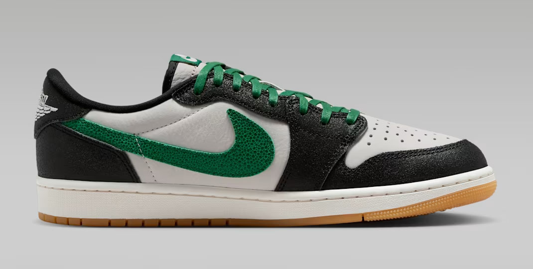 Air Jordan 1 Low OG Phantom Pine Green Medial Side View