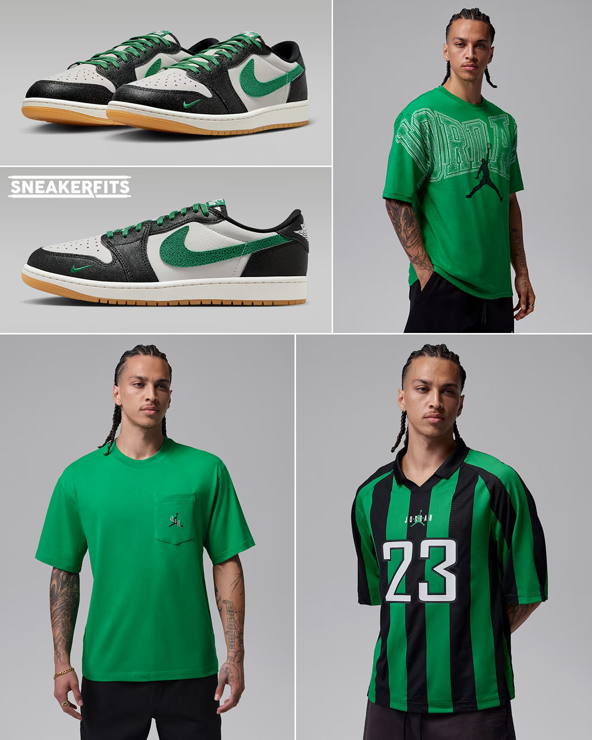 Air Jordan 1 Low OG Phantom Pine Green Outfits to Match
