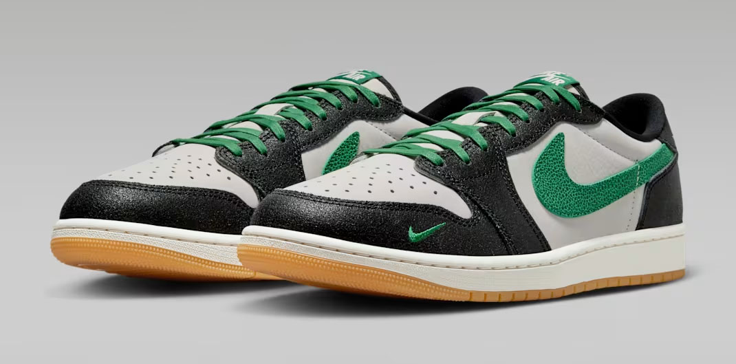 Air Jordan 1 Low OG Phantom Pine Green Top Side View